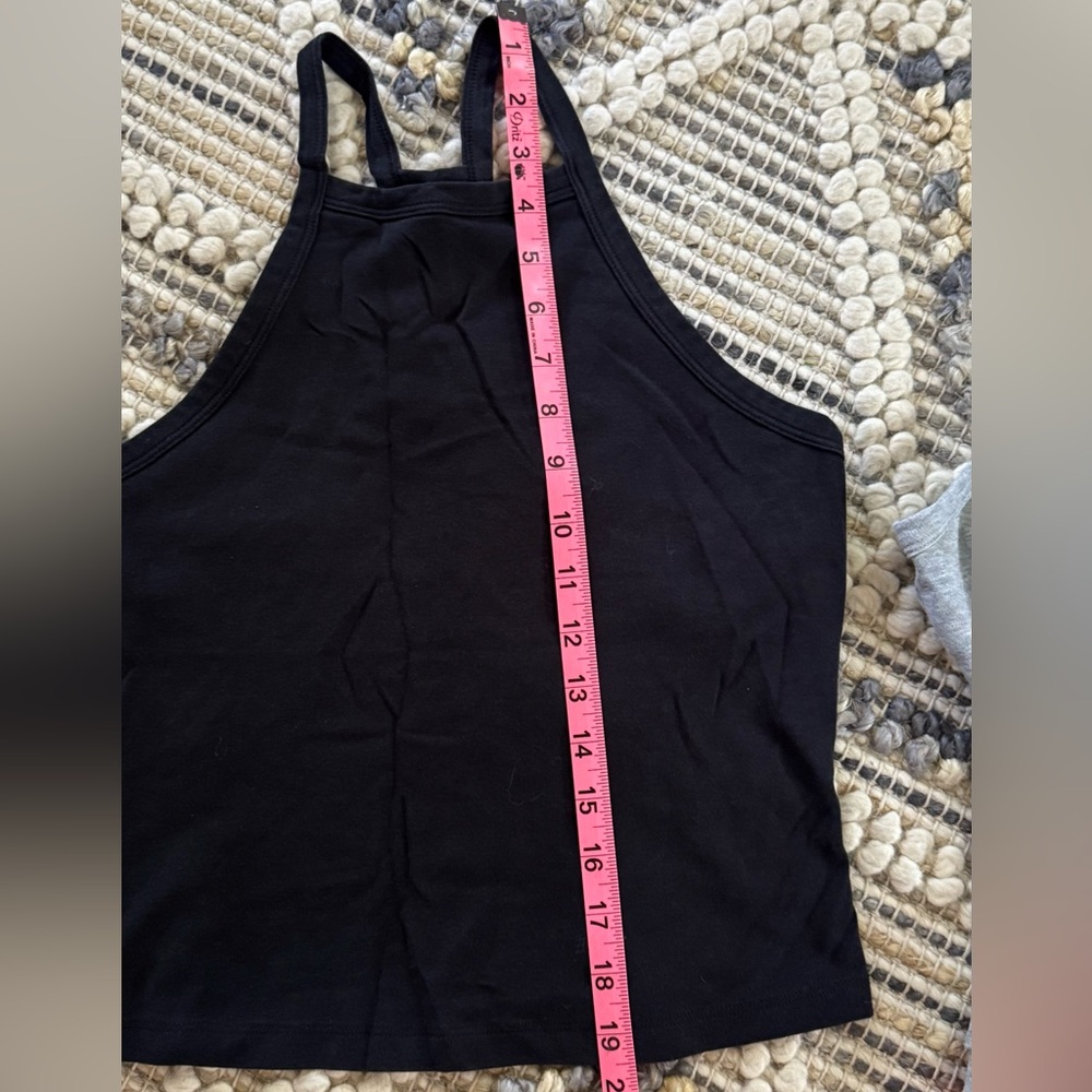 Fabletics Bundle Black & Gray High-Neck Tank Tops - image 5